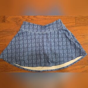 Addison Bay Blue Patterned Mini Skirt
